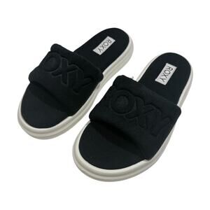 Roxy Gelato Sandals Women's Black Slip On Comfort Platform Slides SZ/9